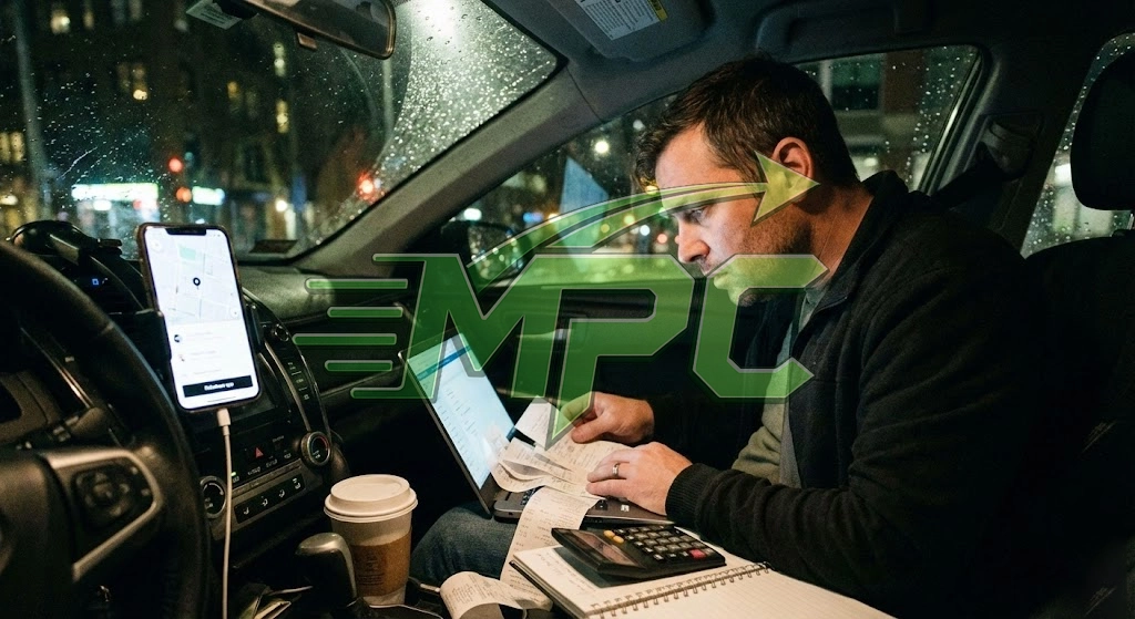 Motorista usando app